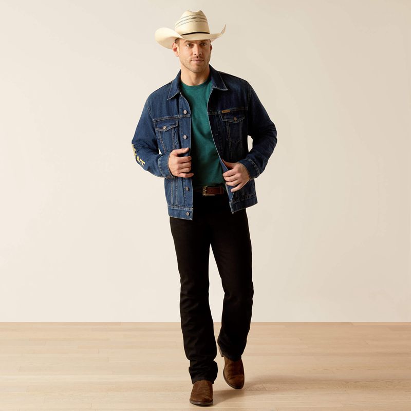 Richford Ariat Denim Team Trucker Jacket | 83RDLTSZI