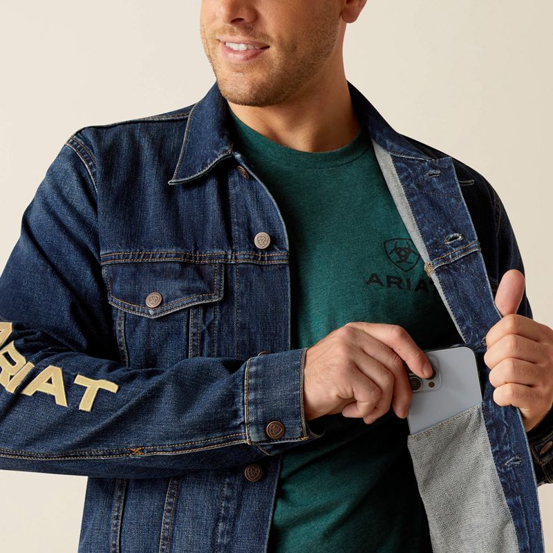 Richford Ariat Denim Team Trucker Jacket | 83RDLTSZI