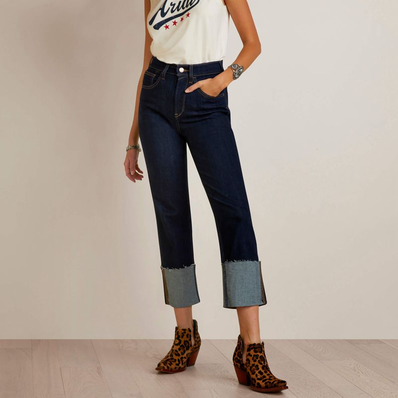 Rinse Ariat Ultra High Rise Jazmine Straight Crop Jean | 09LPTXQKM