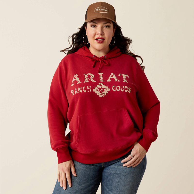 Rio Red Ariat Ranch Goods Hoodie | 24UCAWYBT