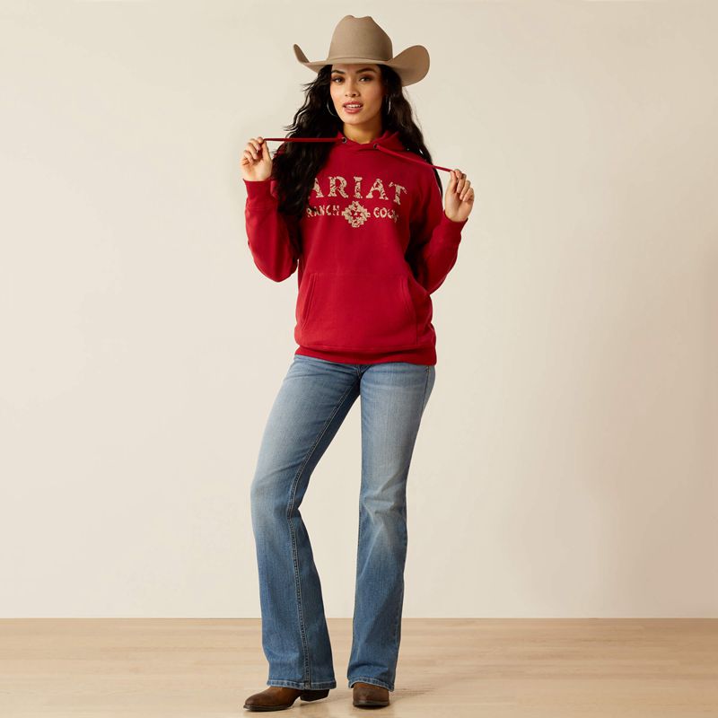 Rio Red Ariat Ranch Goods Hoodie | 24UCAWYBT