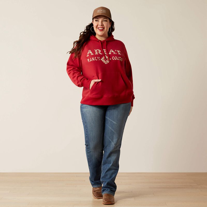 Rio Red Ariat Ranch Goods Hoodie | 24UCAWYBT