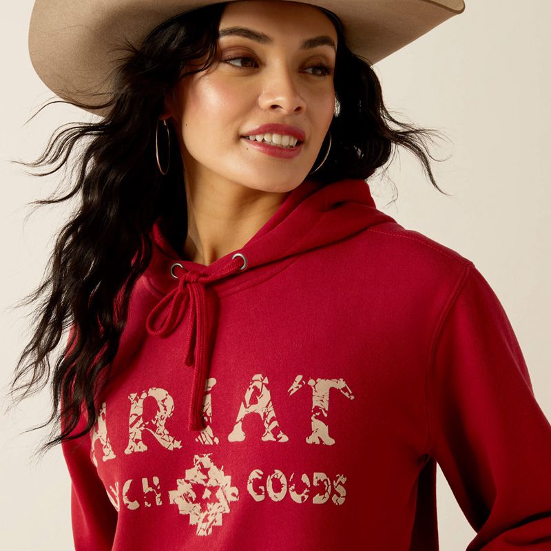 Rio Red Ariat Ranch Goods Hoodie | 24UCAWYBT