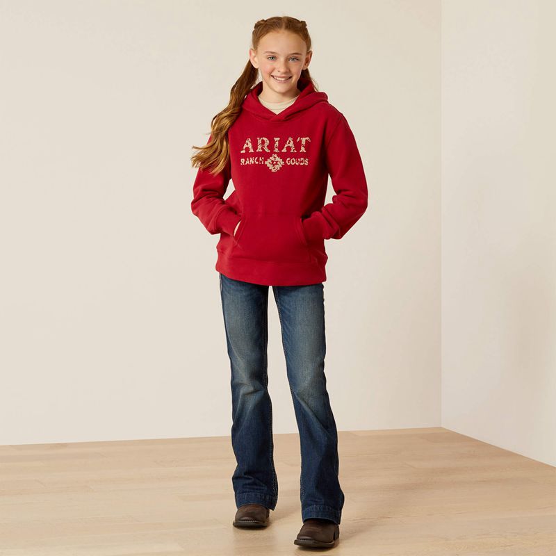 Rio Red Ariat Ranch Goods Hoodie | 89XNGBTMQ