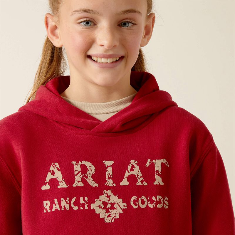 Rio Red Ariat Ranch Goods Hoodie | 89XNGBTMQ