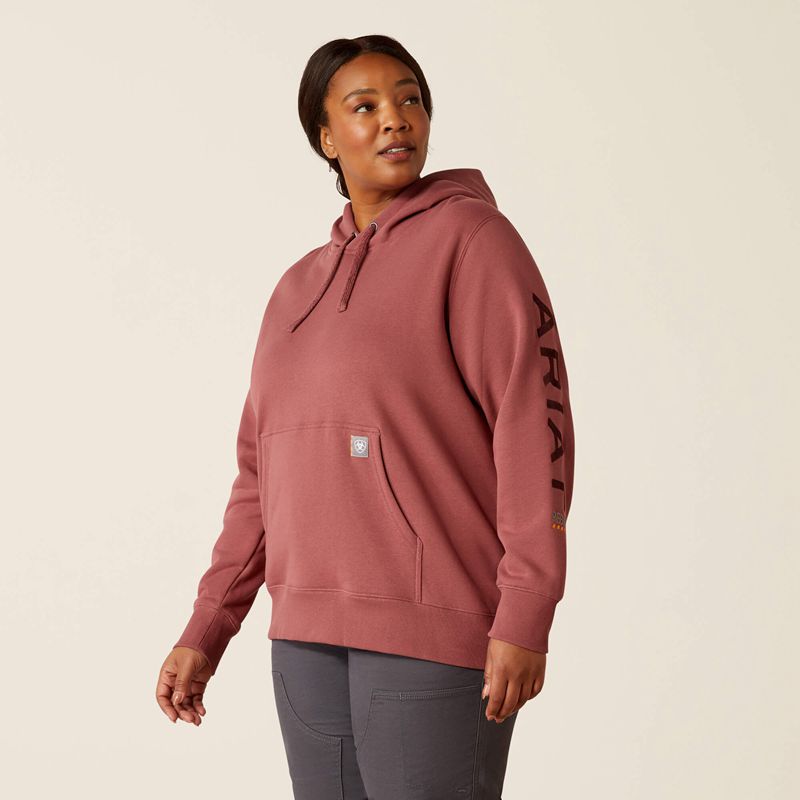 Roan Rouge/Catawba Grape Ariat Rebar Graphic Hoodie | 85BLYCHKI