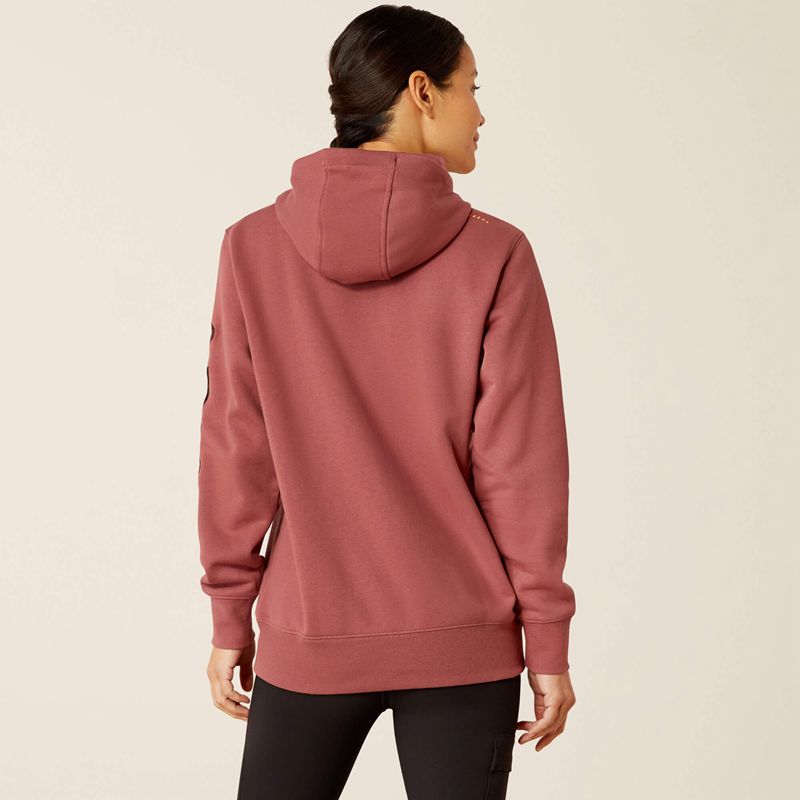 Roan Rouge/Catawba Grape Ariat Rebar Graphic Hoodie | 85BLYCHKI