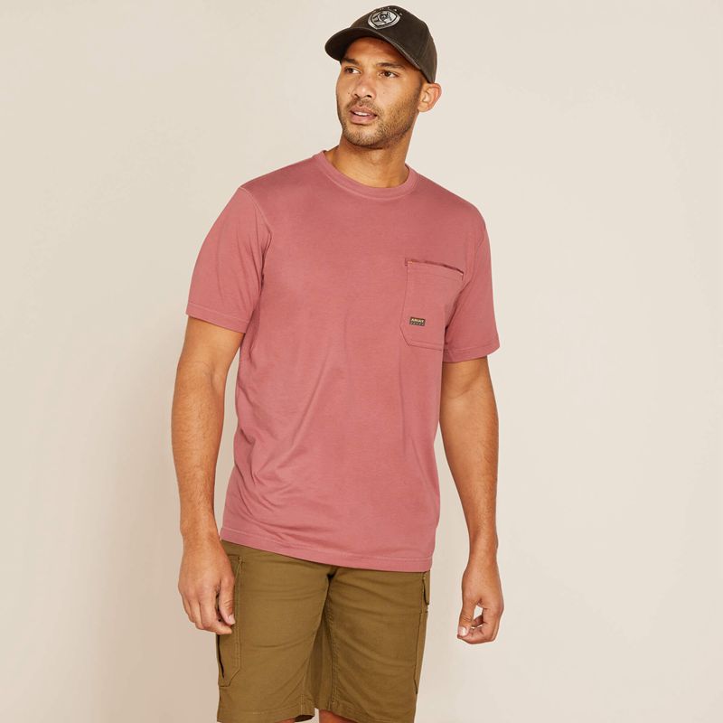 Roan Rouge Ariat Rebar Workman Reflective Flag T-Shirt | 03NRVMTZJ