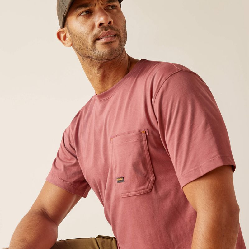 Roan Rouge Ariat Rebar Workman Reflective Flag T-Shirt | 03NRVMTZJ