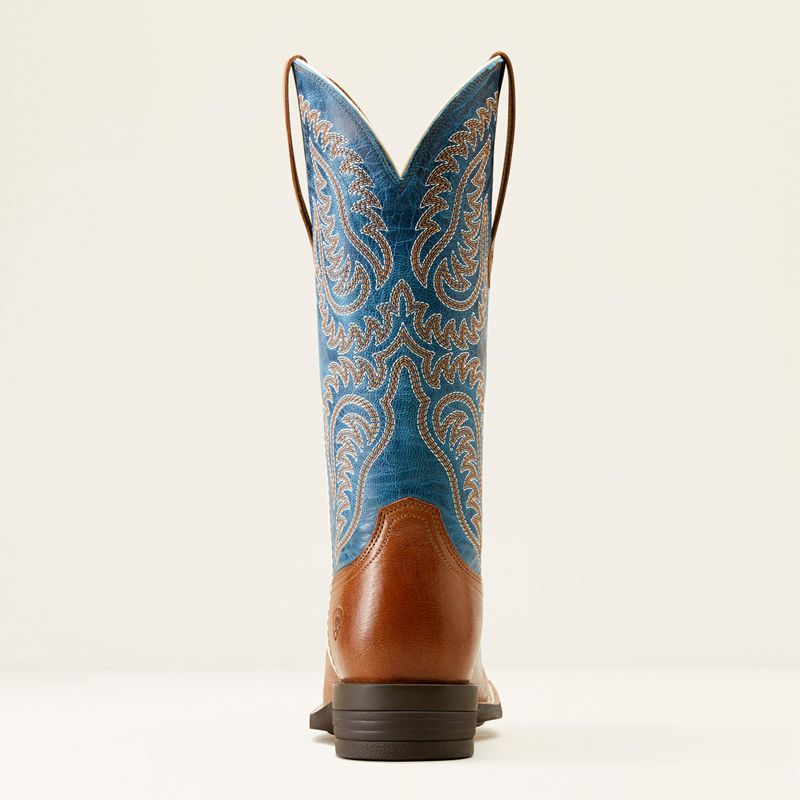 Roasted Peanut/Regatta Blue Ariat Cattle Caite Stretchfit Western Boot | 01PNKILOU