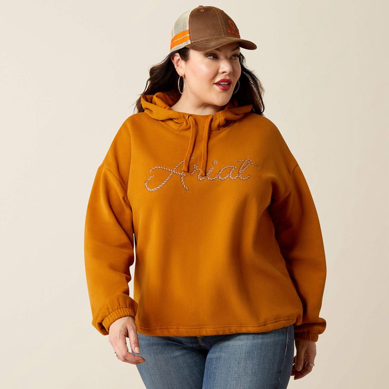 Roasted Pecan Ariat Essential Hoodie | 03BGKCHLJ