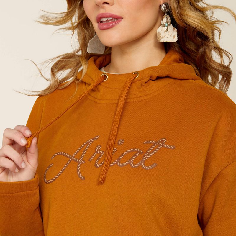 Roasted Pecan Ariat Essential Hoodie | 03BGKCHLJ