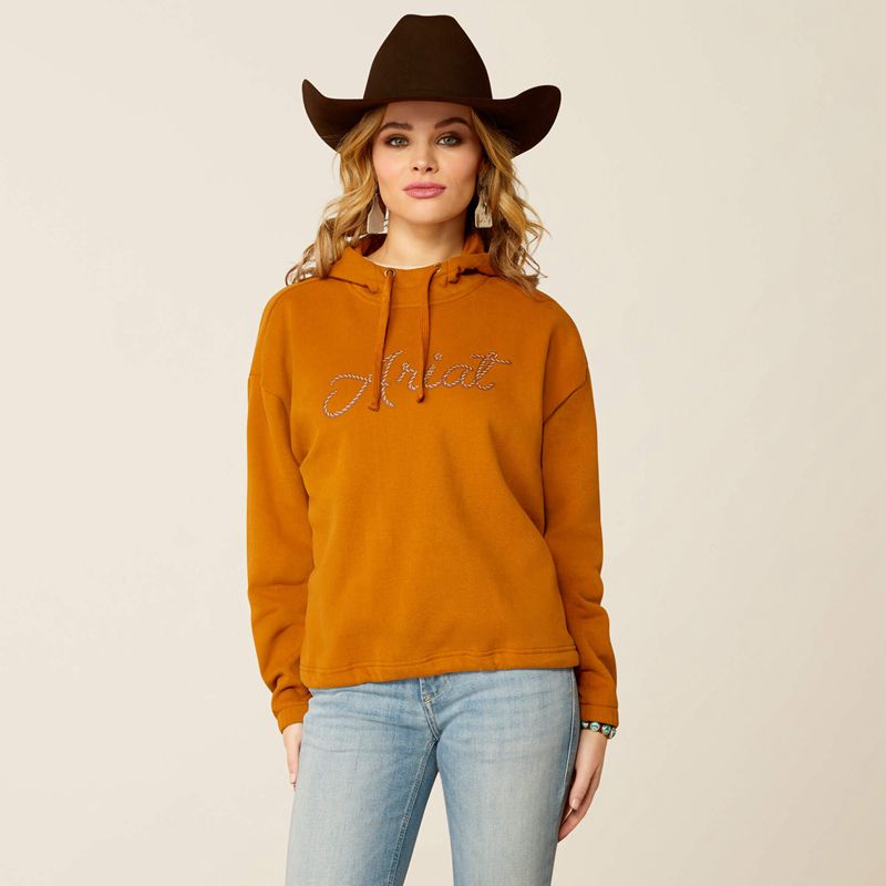 Roasted Pecan Ariat Essential Hoodie | 03BGKCHLJ