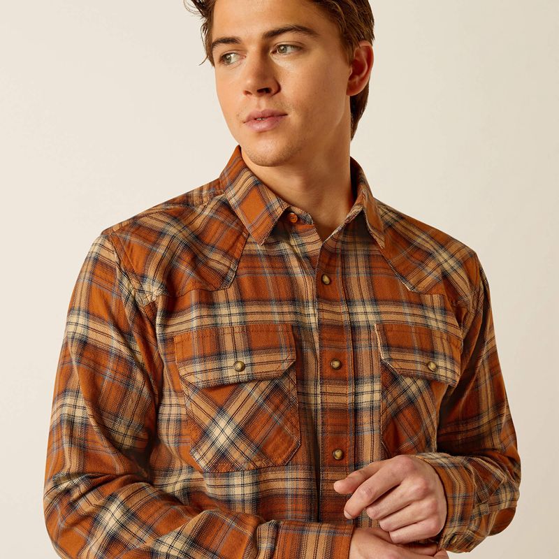 Roasted Pecan Ariat Haiden Retro Fit Shirt | 45HXKSEFA