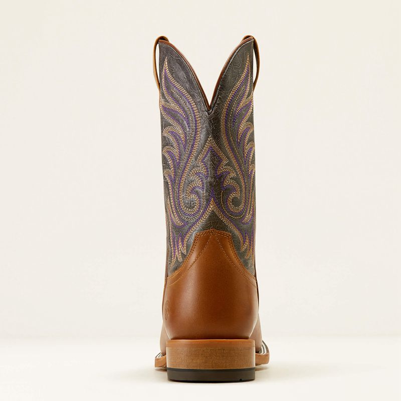 Rodeo Tan/Smokey Purple Ariat Cattle Call Cowboy Boot | 30NEOHXYI