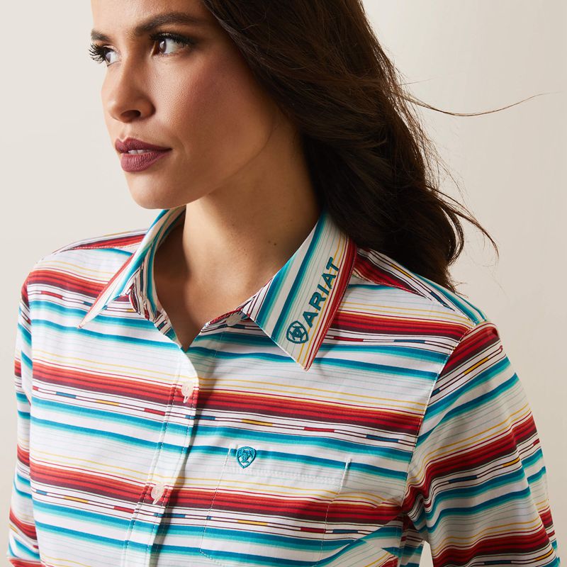 Rosa Serape Ariat Team Kirby Stretch Shirt | 64PRDLHXJ