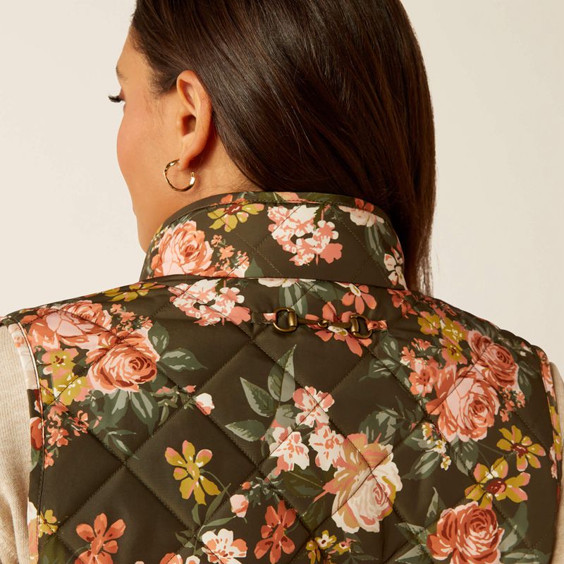 Rosegarden Print Ariat Woodside Vest | 29IBQXOTM