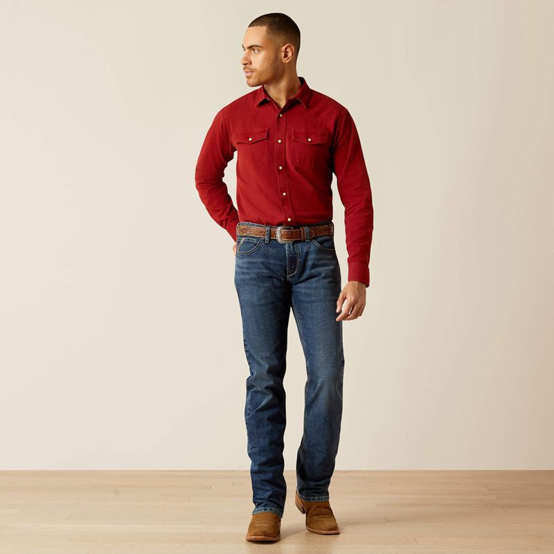 Rosewood Ariat Jurlington Retro Fit Shirt | 69BIGLMFX