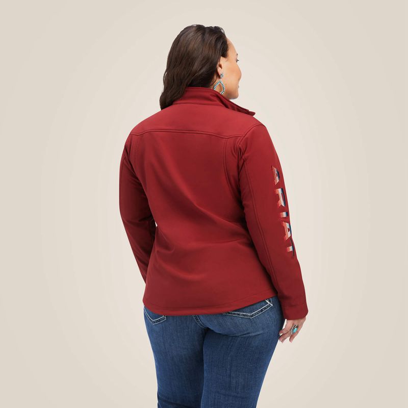 Rouge Red/Celestial Serape Ariat New Team Softshell Jacket | 84KWNEOSV