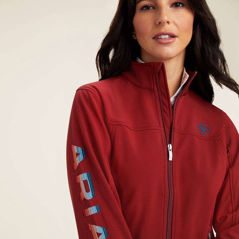 Rouge Red/Celestial Serape Ariat New Team Softshell Jacket | 84KWNEOSV