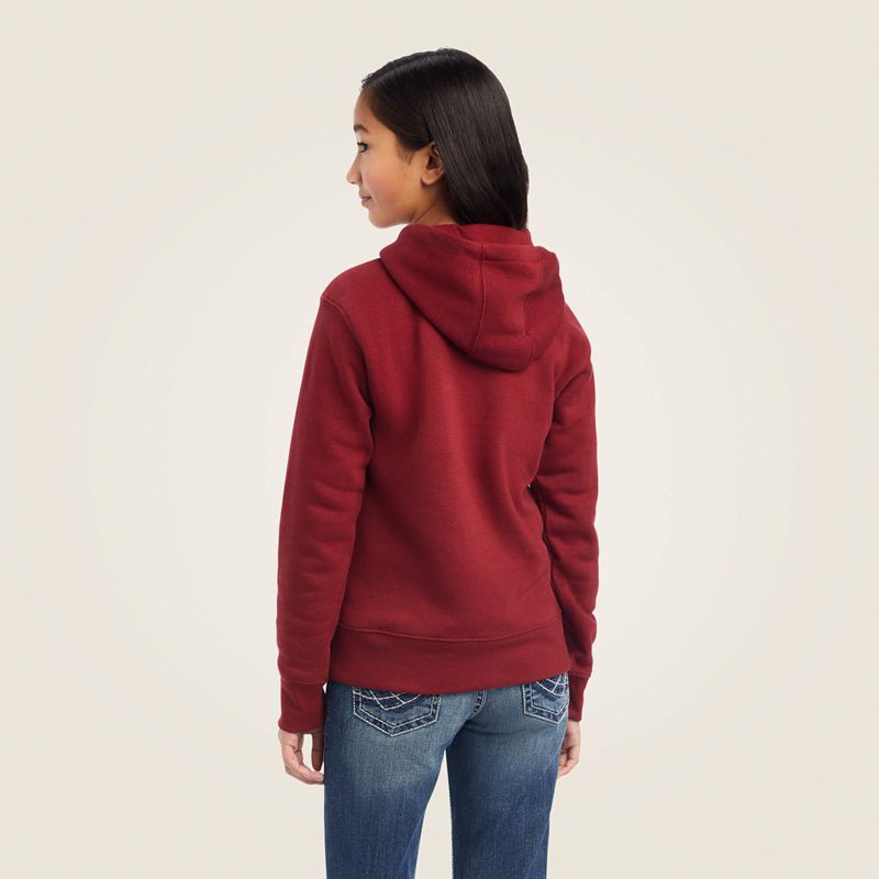 Rouge Red Ariat Real Beartooth Hoodie | 20MGBSYXN