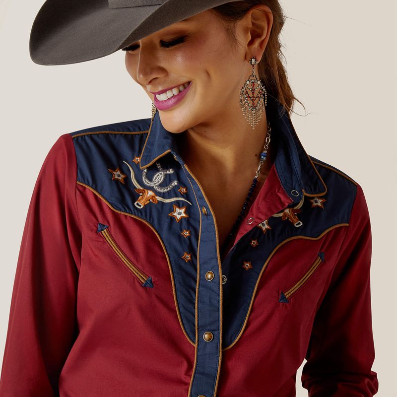 Rubaiyat/Navy Ariat Sissy Shirt | 98DHNWRTV