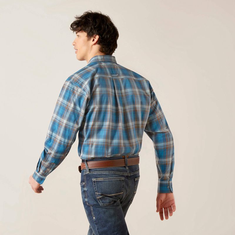 Rush Of Blue Ariat Pro Series Geron Classic Fit Shirt | 83XLBSUOP