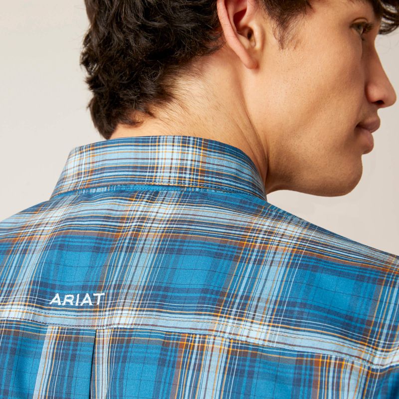 Rush Of Blue Ariat Pro Series Geron Classic Fit Shirt | 83XLBSUOP