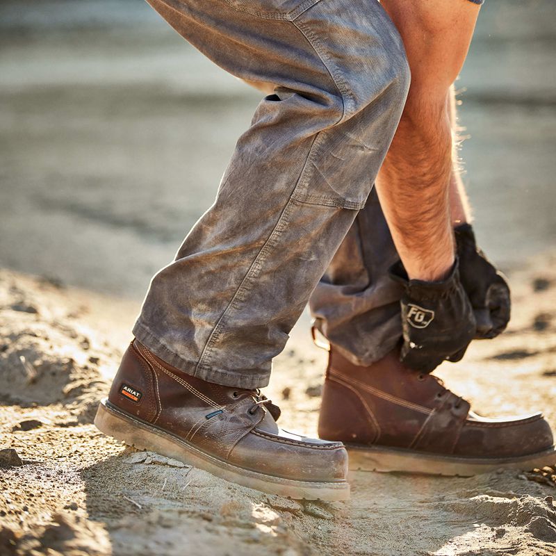 Rusted Copper Ariat Rebar Wedge Moc Toe 6