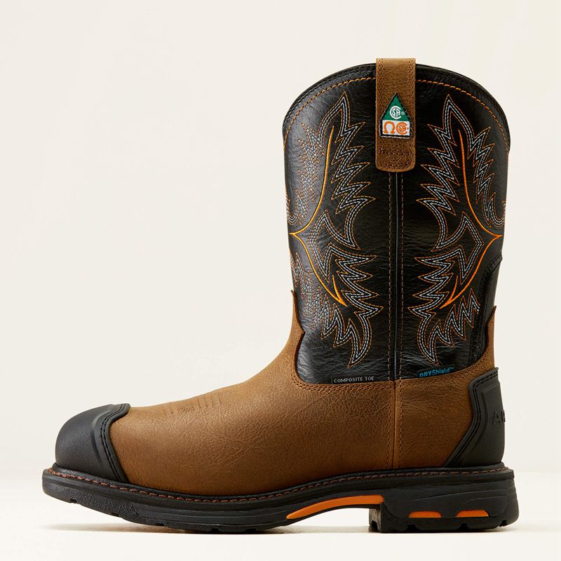 Rye Brown/Black Ariat Workhog Csa Xtr Waterproof Composite Toe Work Boot | 73AFSRBLE