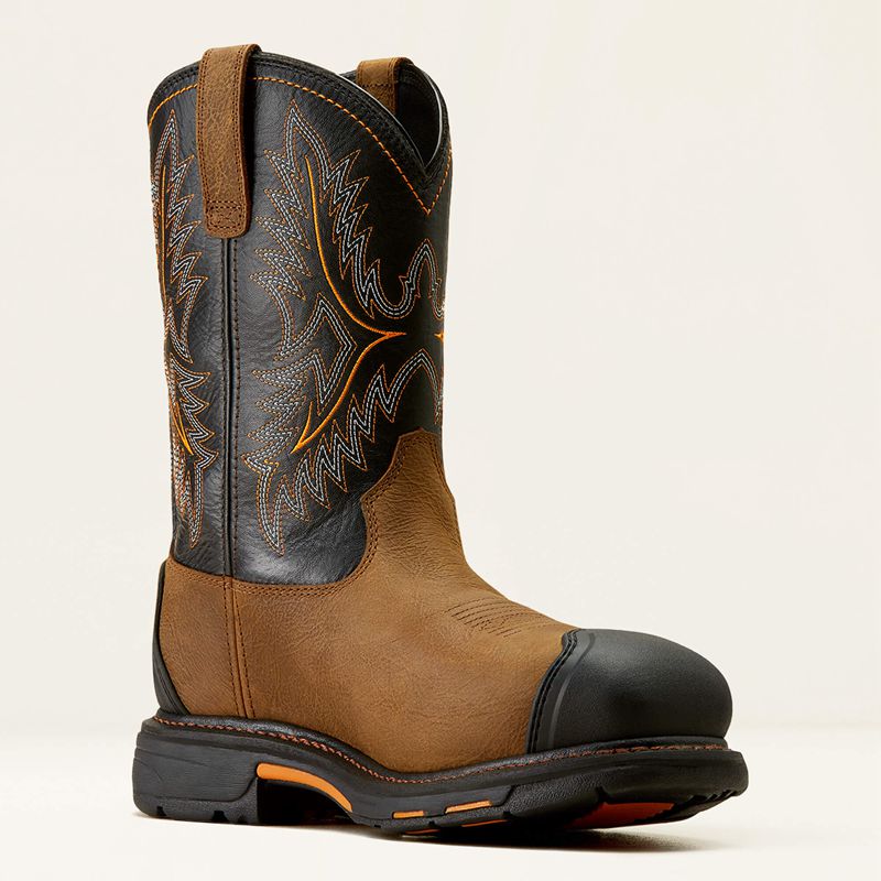 Rye Brown/Black Ariat Workhog Csa Xtr Waterproof Composite Toe Work Boot | 73AFSRBLE