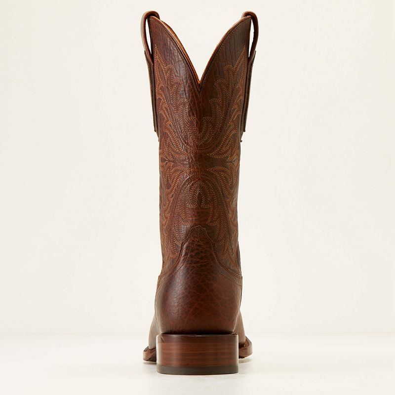 Saddle Brown Bison Ariat Bench Made Bassett Cowboy Boot | 90DHGXSQC