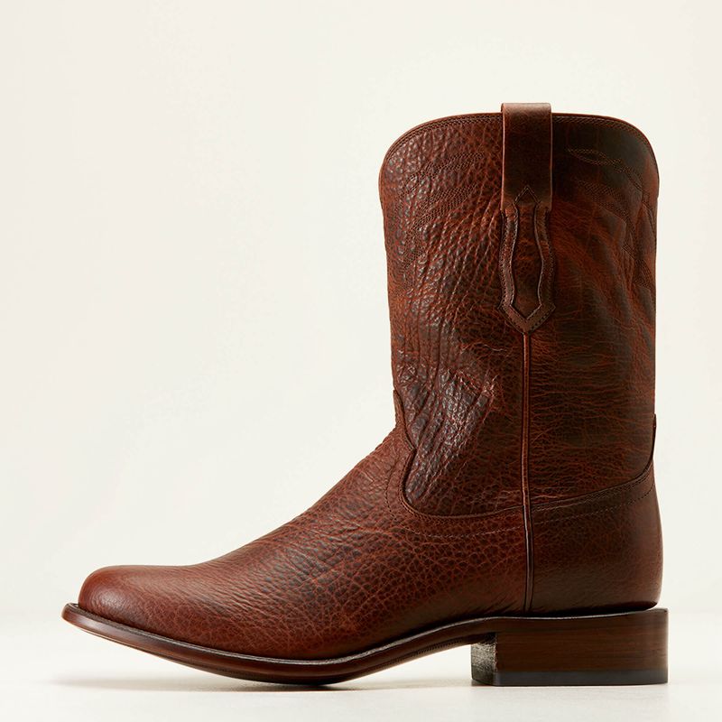 Saddle Brown Bison Ariat Bench Made Clanton Western Boot | 65YLNHFUK