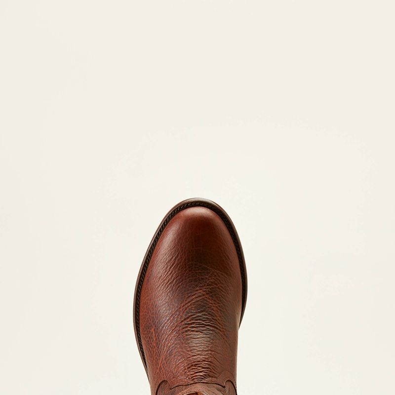 Saddle Brown Bison Ariat Bench Made Clanton Western Boot | 65YLNHFUK