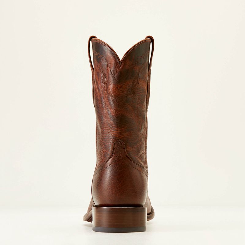 Saddle Brown Bison Ariat Bench Made Clanton Western Boot | 65YLNHFUK