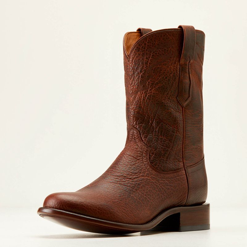 Saddle Brown Bison Ariat Bench Made Clanton Western Boot | 65YLNHFUK