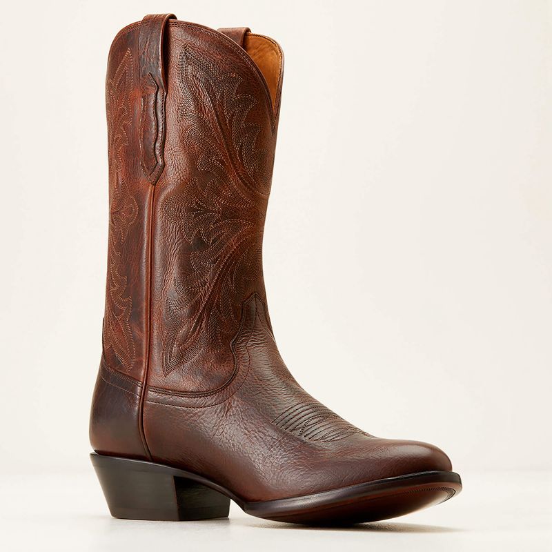 Saddle Brown Bison Ariat Bench Made James Western Boot | 14JKEUGWT