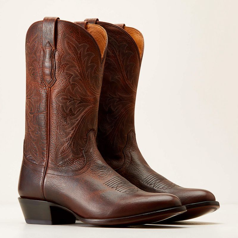 Saddle Brown Bison Ariat Bench Made James Western Boot | 14JKEUGWT