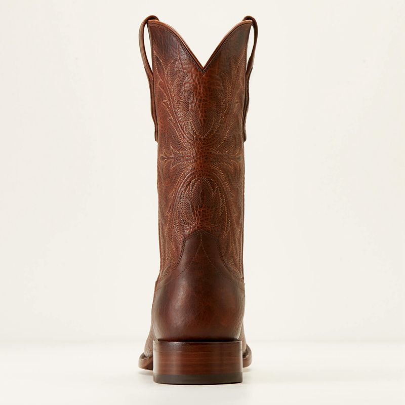 Saddle Brown Bison Ariat Bench Made Stilwell Cowboy Boot | 98BPGUQAM