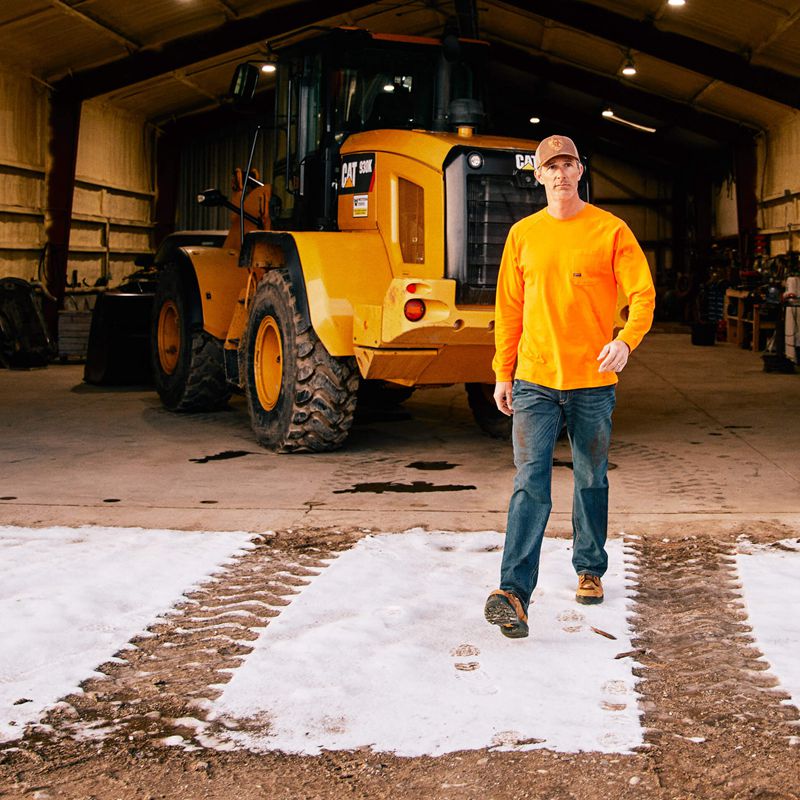 Safety Orange Ariat Rebar Cotton Strong T-Shirt | 46QNVHTUA