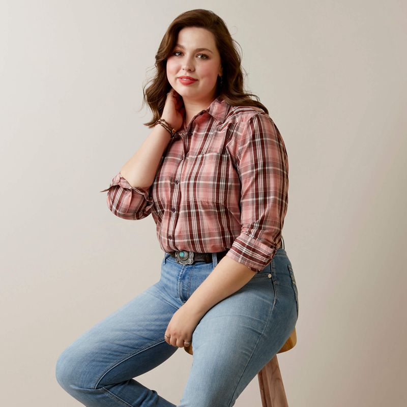 Saguaro Plaid Ariat Real Billie Rae Shirt | 68WJBRHZN