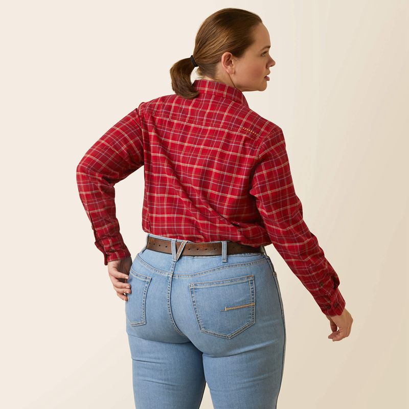 Samba Plaid Ariat Rebar Flannel Durastretch Work Shirt | 57UJTWDZB