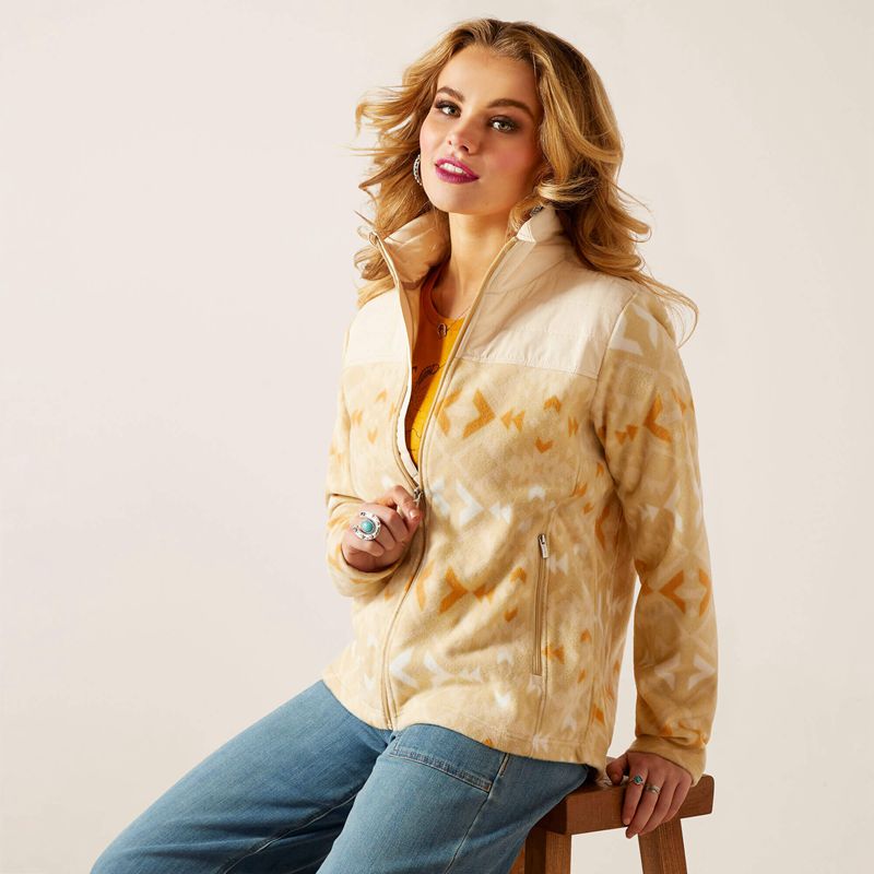 Sand Dune Print Ariat Prescott Fleece Jacket | 40VTQZISA