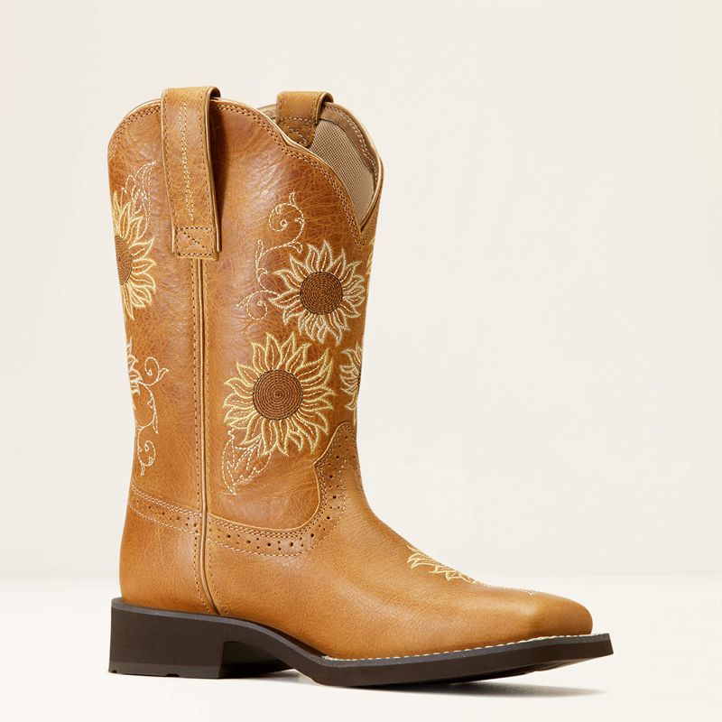 Sanded Tan Ariat Blossom Western Boot | 58OCQBXKV