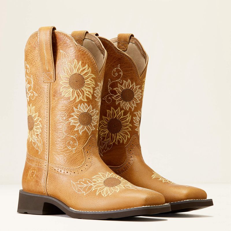 Sanded Tan Ariat Blossom Western Boot | 58OCQBXKV