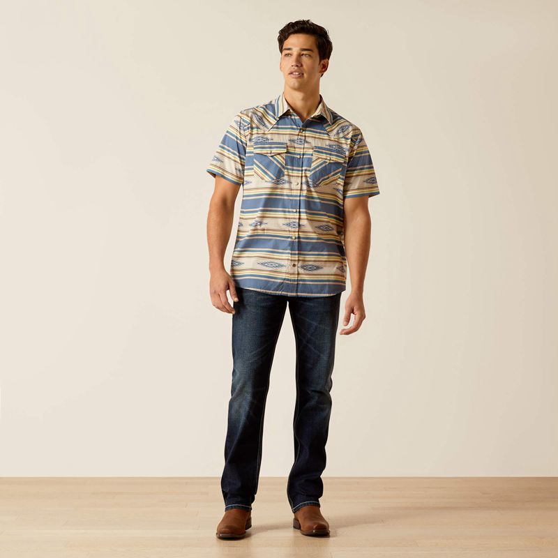 Sandshell Ariat Hebastian Retro Fit Shirt | 04ZCLNHQV