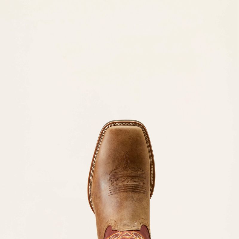 Sandstorm/Roasted Chestnut Ariat Ricochet Cowboy Boot | 59BHCZAGN