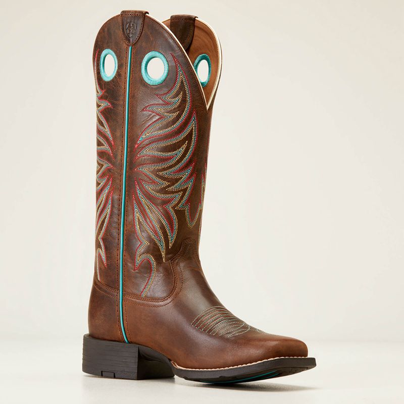 Sassy Brown Ariat Round Up Ryder Western Boot | 13RFJCLQG