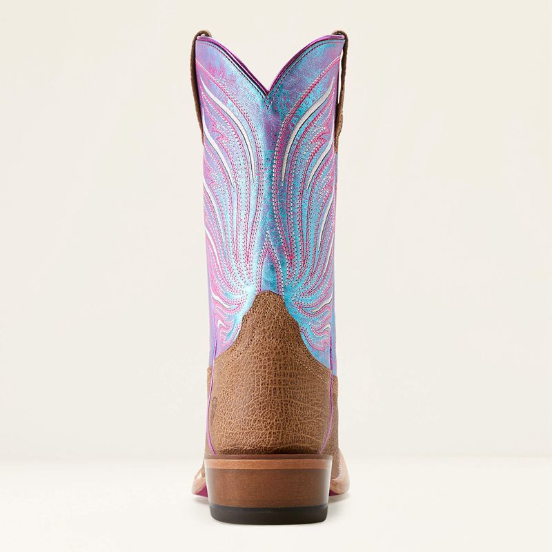 Scratched Tan/Azure Sunset Ariat Futurity Dash Western Boot | 86WMECZKD