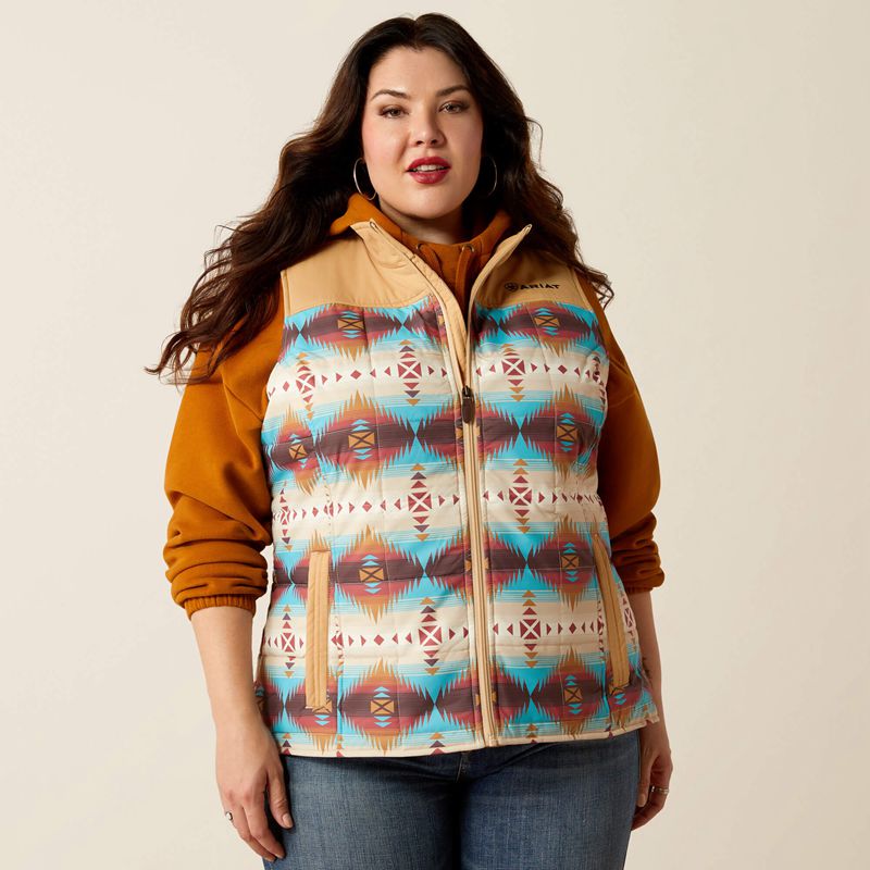 Serrano Southwest Print Ariat Crius Insulated Vest | 45TABZQGN